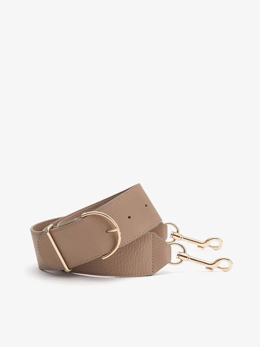 Adjustable Wide Leather Strap - cappuccino